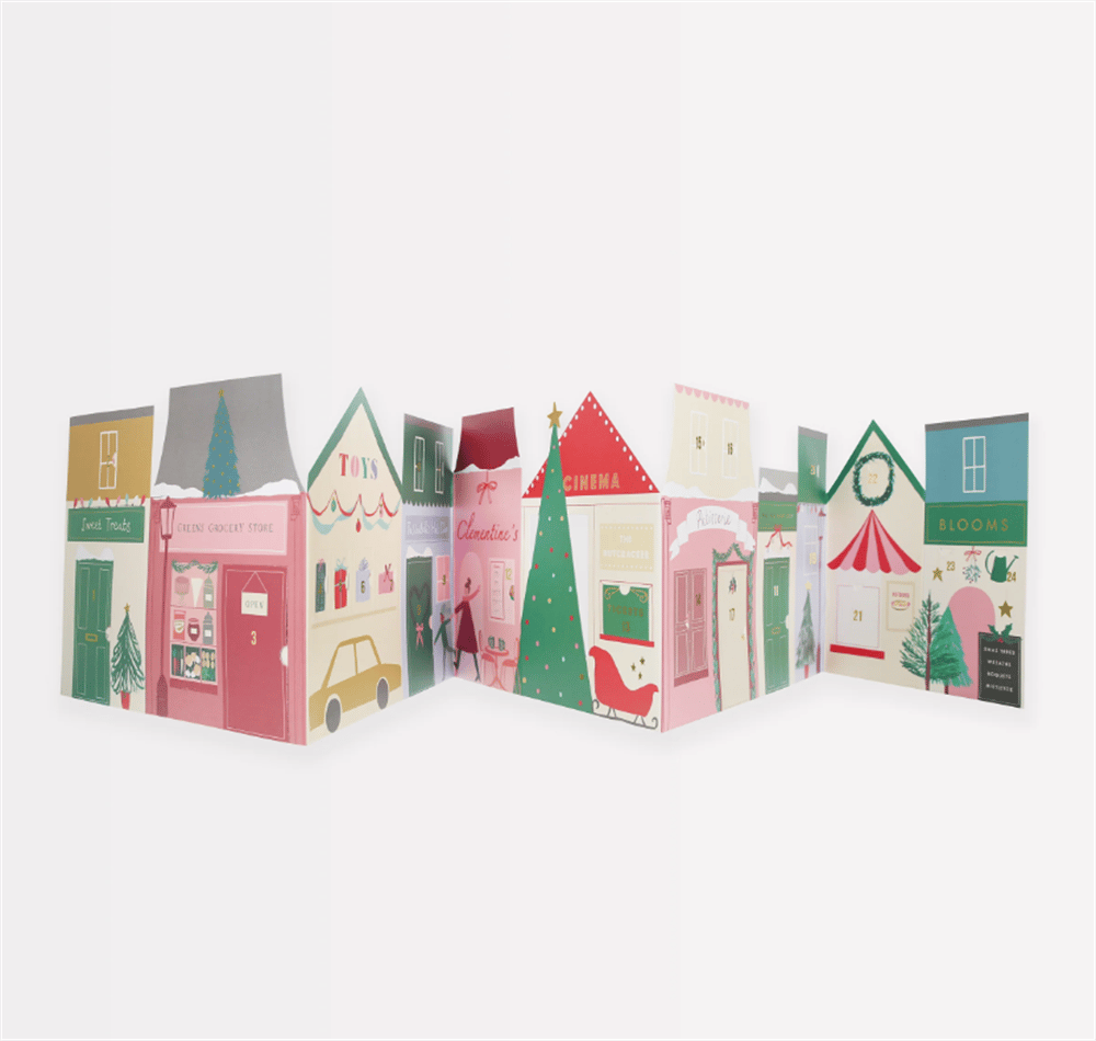 Meri Meri - Christmas Street Concertina Advent Calendar - Yeni Yıl Sokağı Advent Calendar