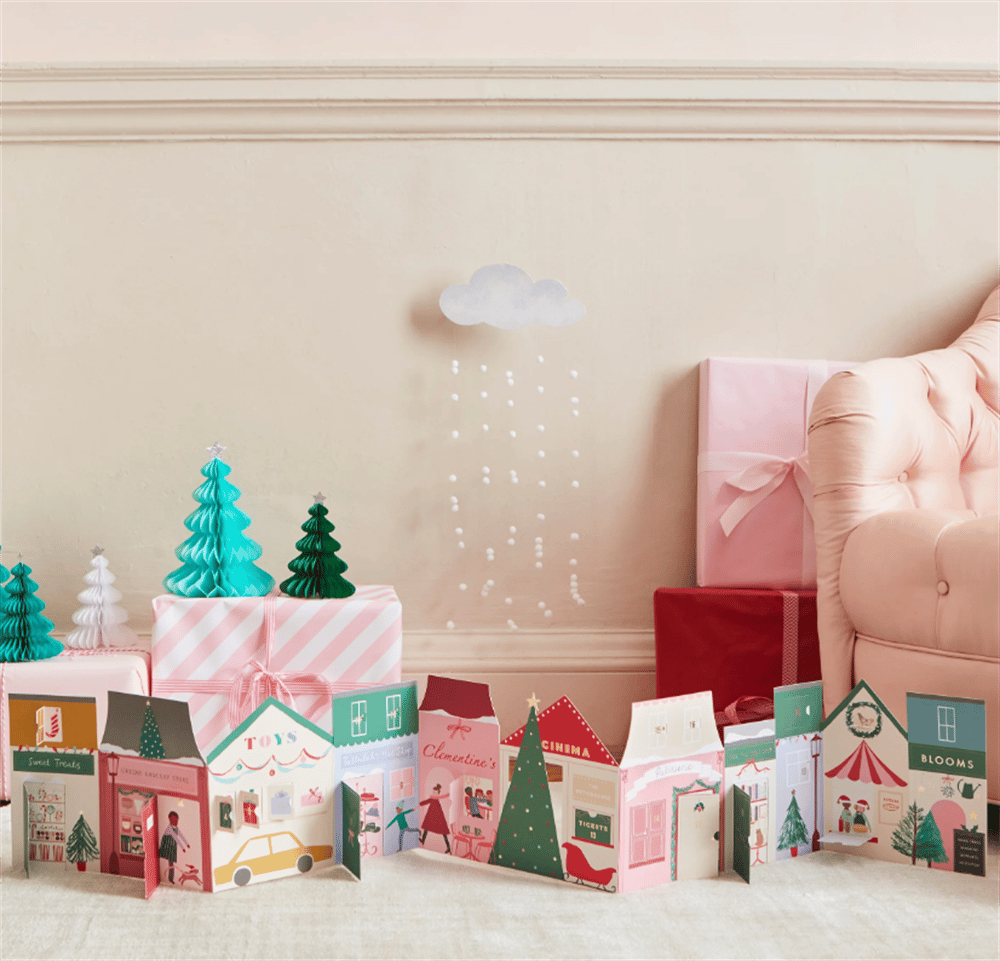 Meri Meri - Christmas Street Concertina Advent Calendar - Yeni Yıl Sokağı Advent Calendar