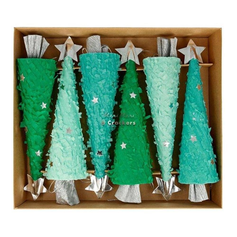 Meri Meri - Christmas Trees Crackers - Yeni Yıl Ağacı Sürprizleri - 6'Lı