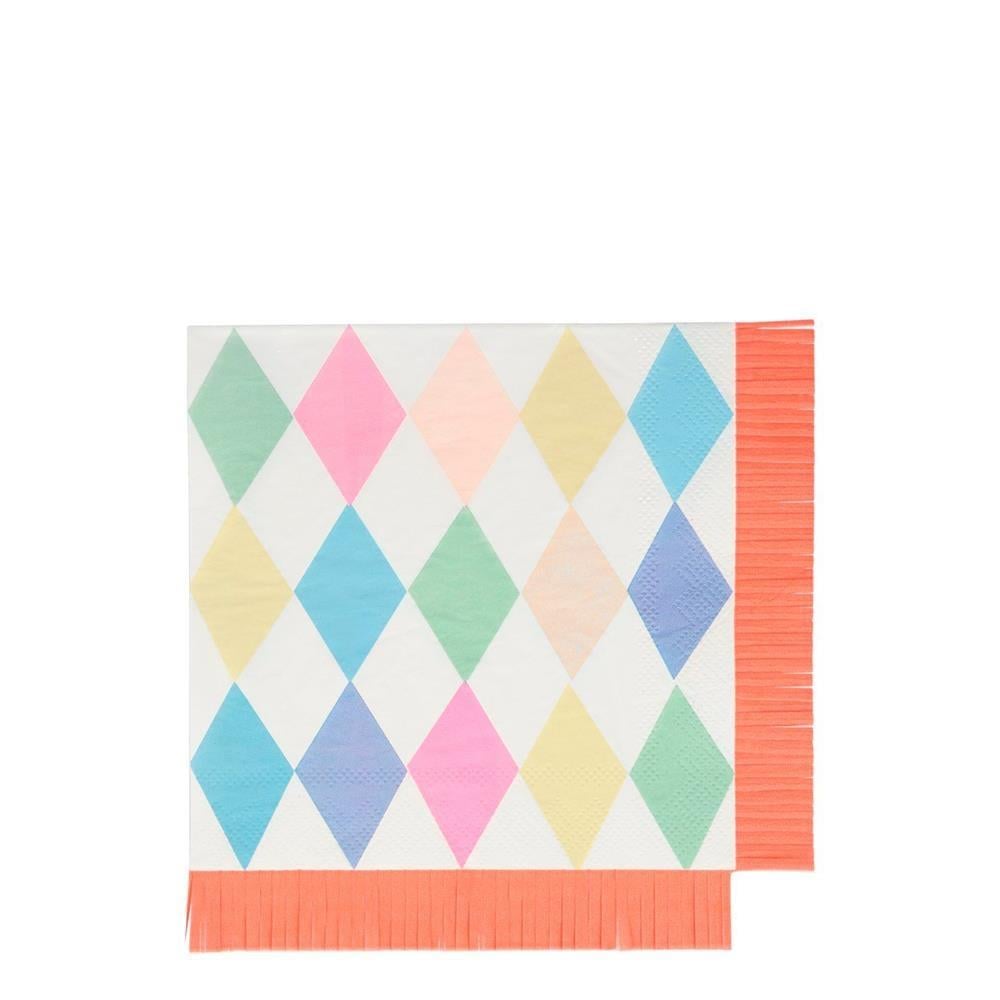 Meri Meri - Circus Fringe Large Napkins - Sirk Saçaklı Peçete - L - 20'Li