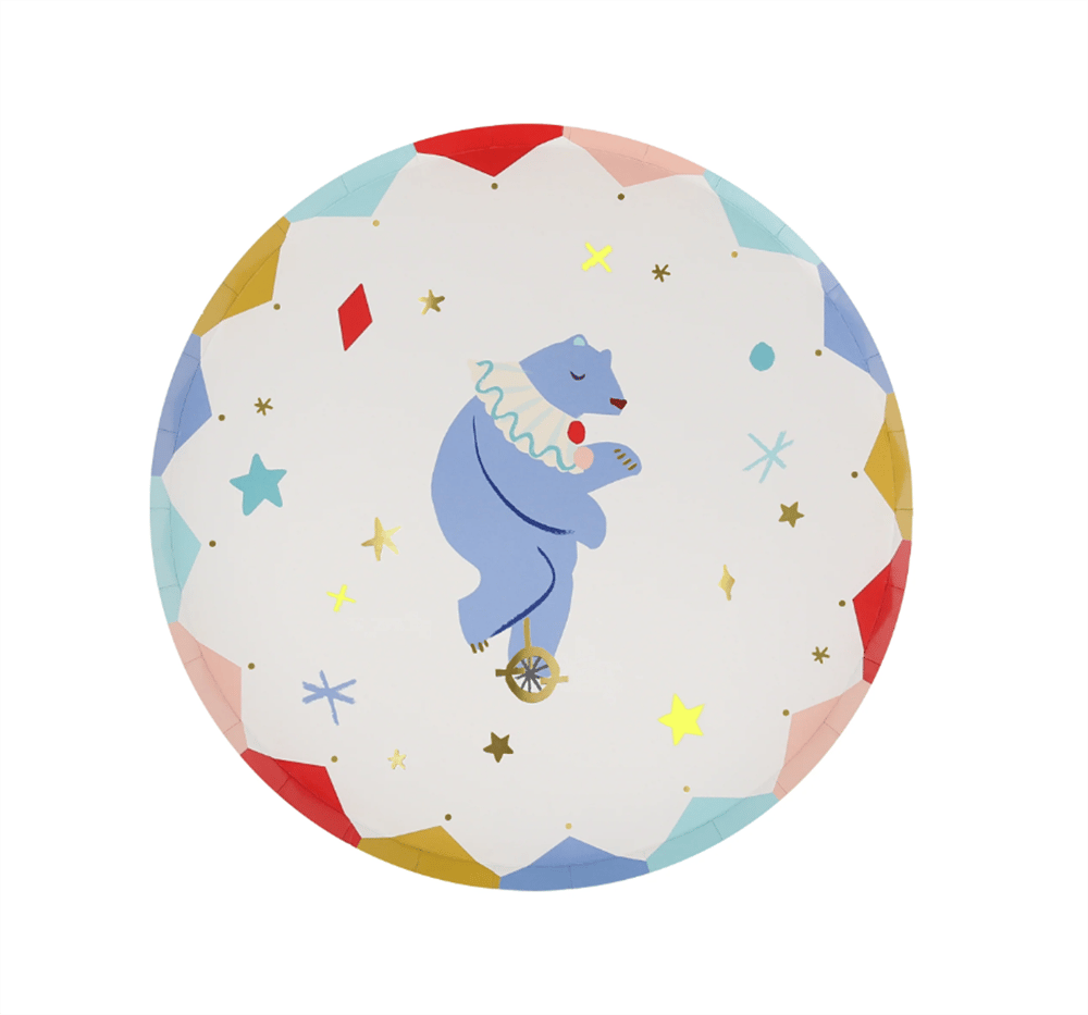 Meri Meri - Circus Side Plates - Sirk Tabaklar (M) (X8)