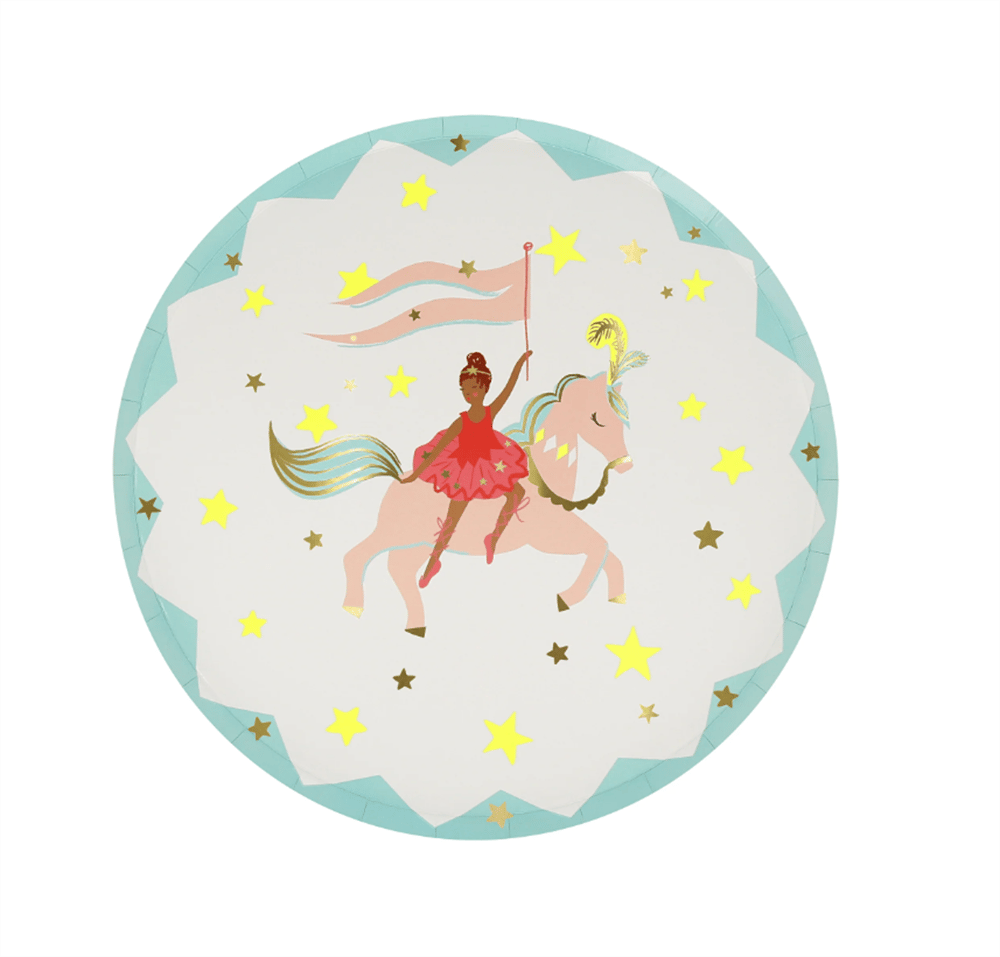 Meri Meri - Circus Side Plates - Sirk Tabaklar (M) (X8)