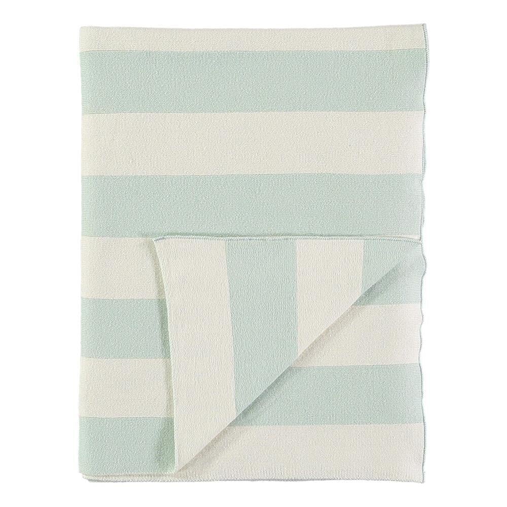 Meri Meri - Çizgili Battaniye - Mint & Fildişi