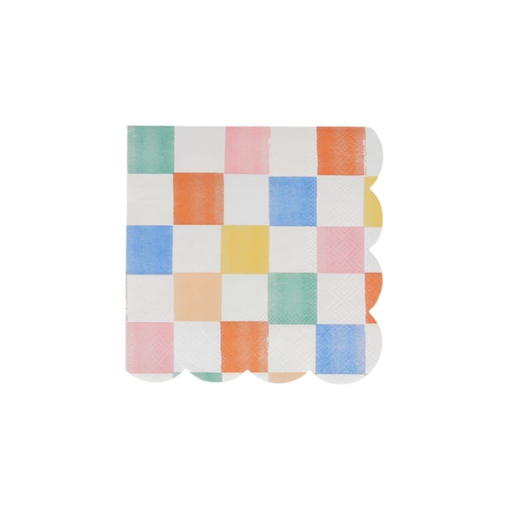 Meri Meri - Colourful Pattern Small Napkins - Renkli Desenler Peçeteler - S - 16'Lı