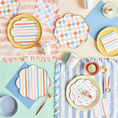 Meri Meri - Colourful Pattern Small Napkins - Renkli Desenler Peçeteler - S - 16'lı