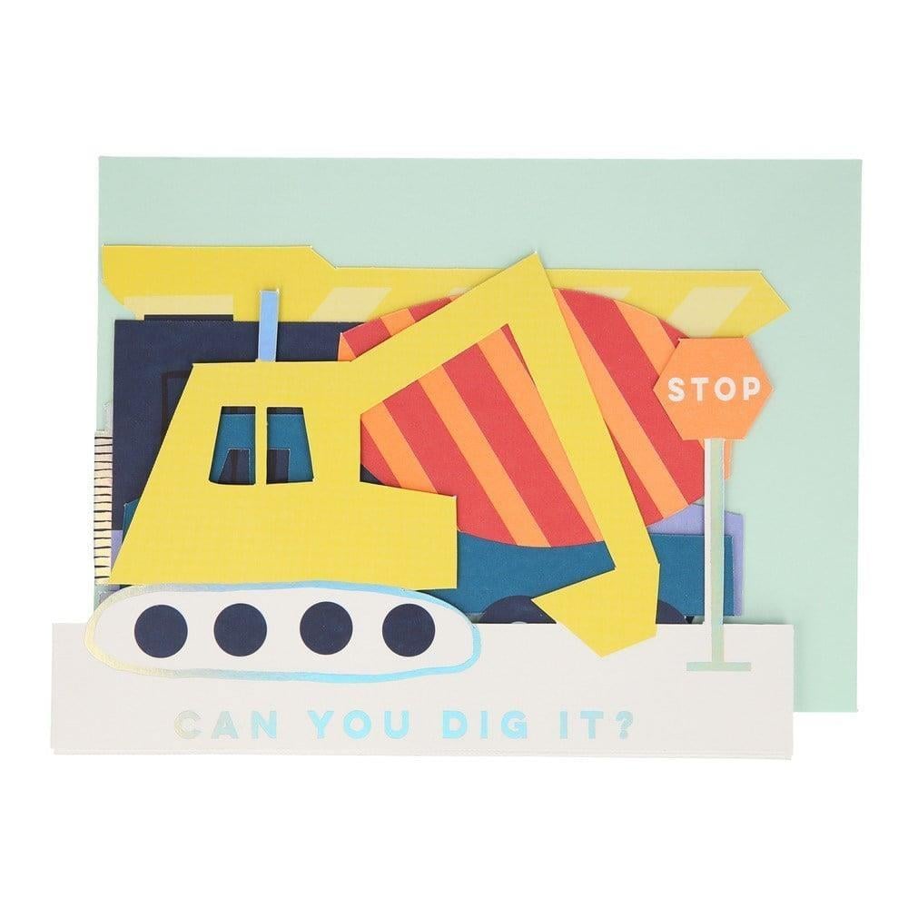 Meri Meri - Construction Card - İnşaat Tebrik Kartı