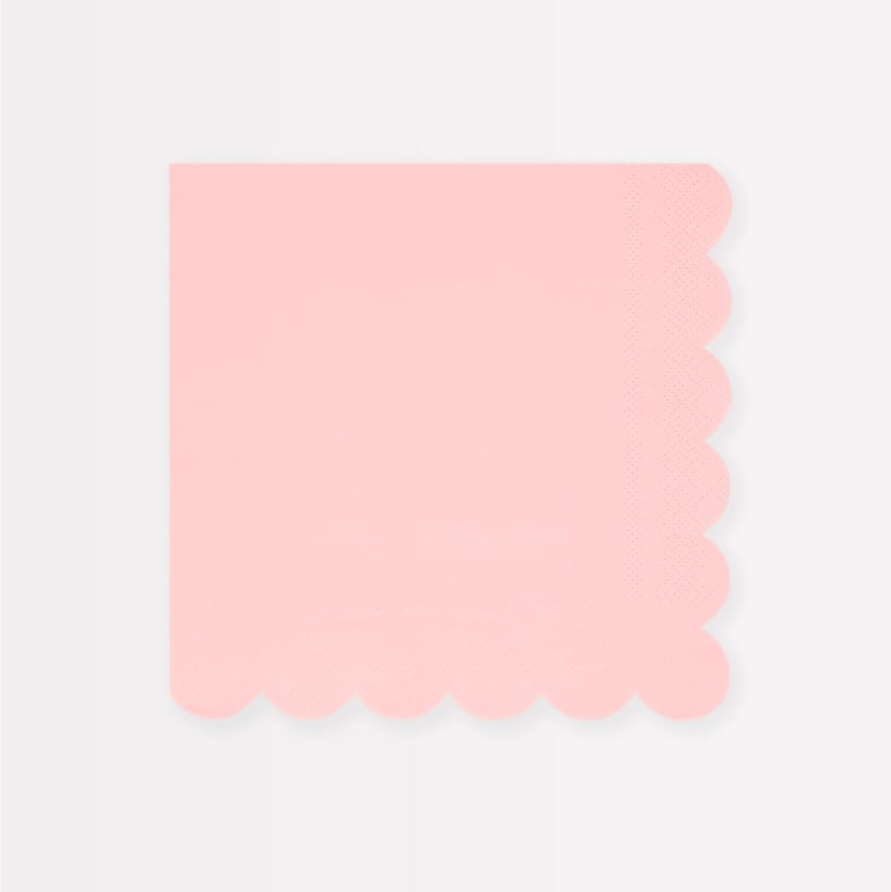 Meri Meri - Cotton Candy Pink Large Napkins - Pamuk Şekeri Pembesi Peçeteler (L) (x16)