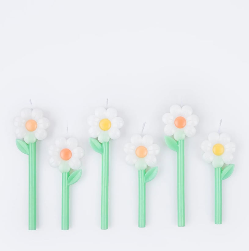 Meri Meri - Daisy Candles - Papatya Mumlar (x6)