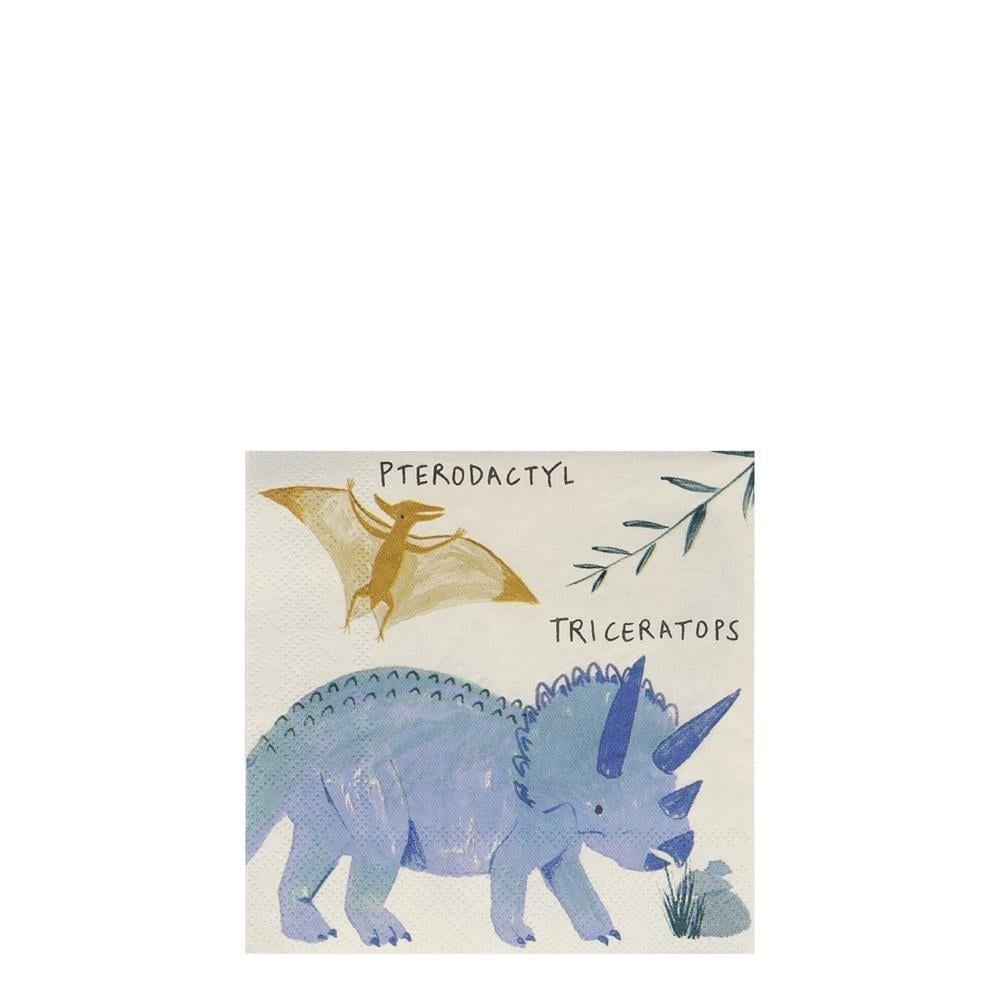 Meri Meri - Dinosaur Napkins - Dinozor Peçete - S - 16'Lı