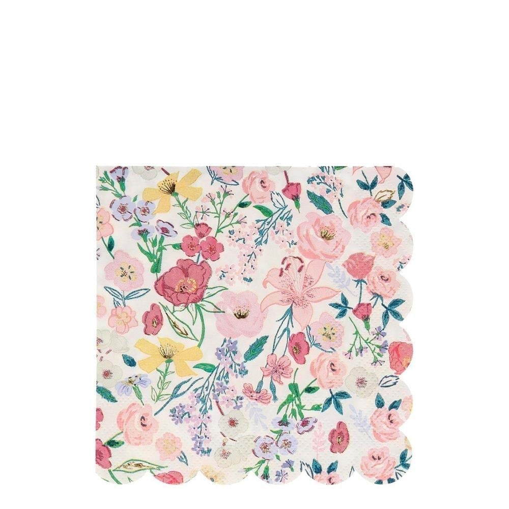 Meri Meri - English Garden Napkins - English Garden Peçete - L - 16'Lı