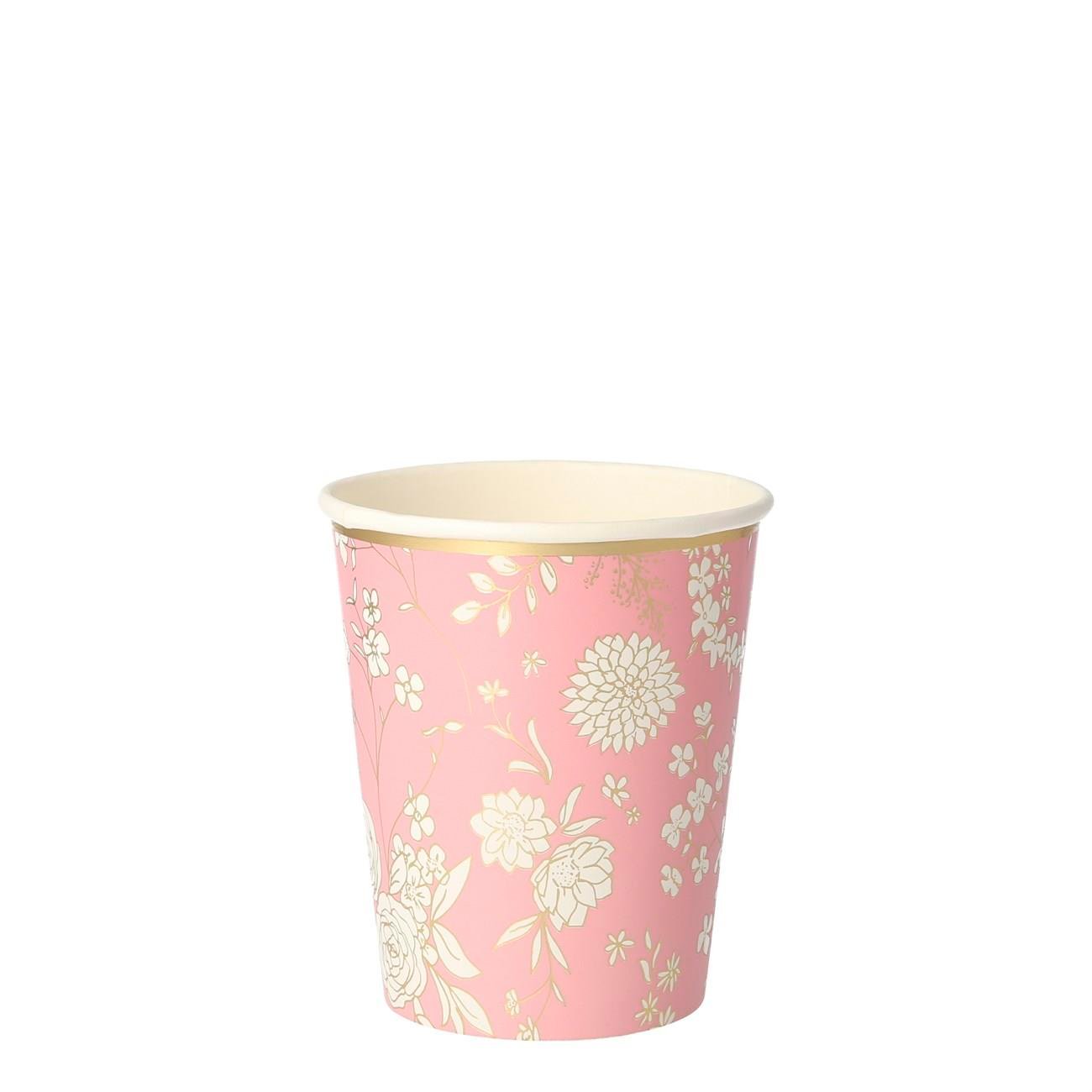 Meri Meri - English Garden Party Cups - English Garden Bardak - 8'li