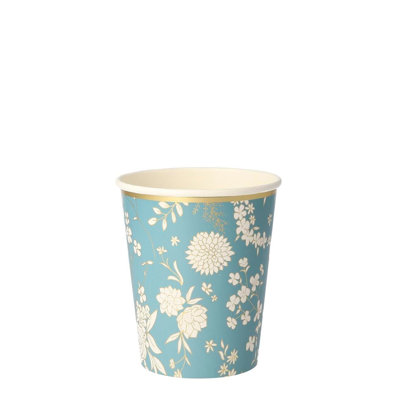 Meri Meri - English Garden Party Cups - English Garden Bardak - 8'li