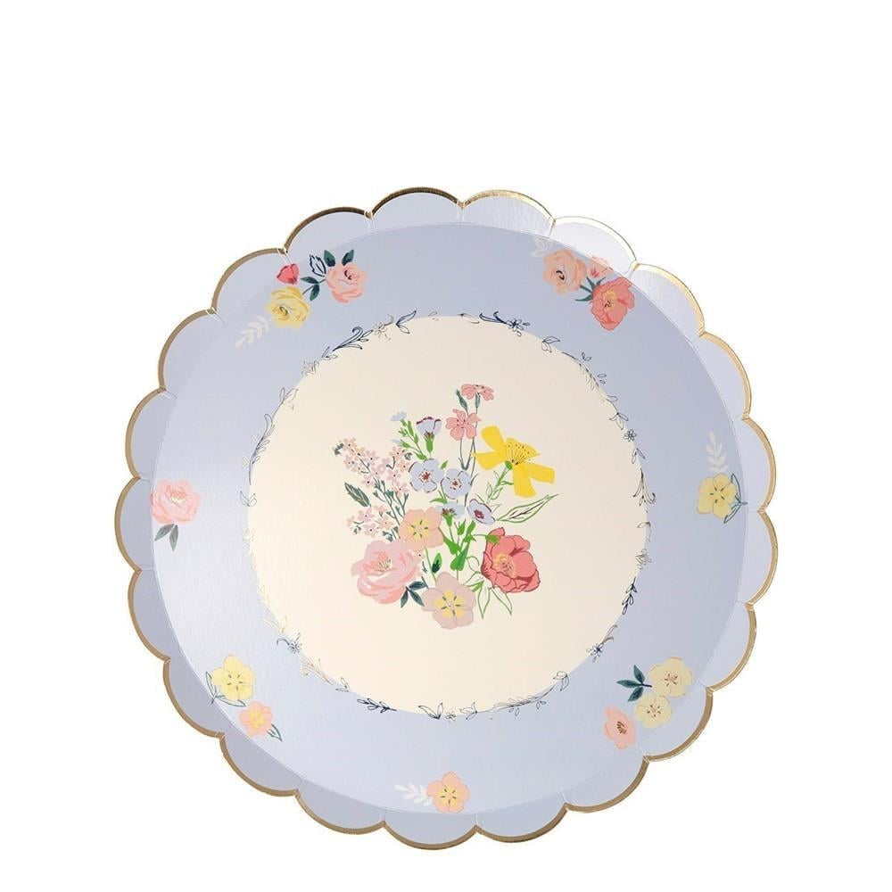 Meri Meri - English Garden Plates - English Garden Tabak - S - 8'Li