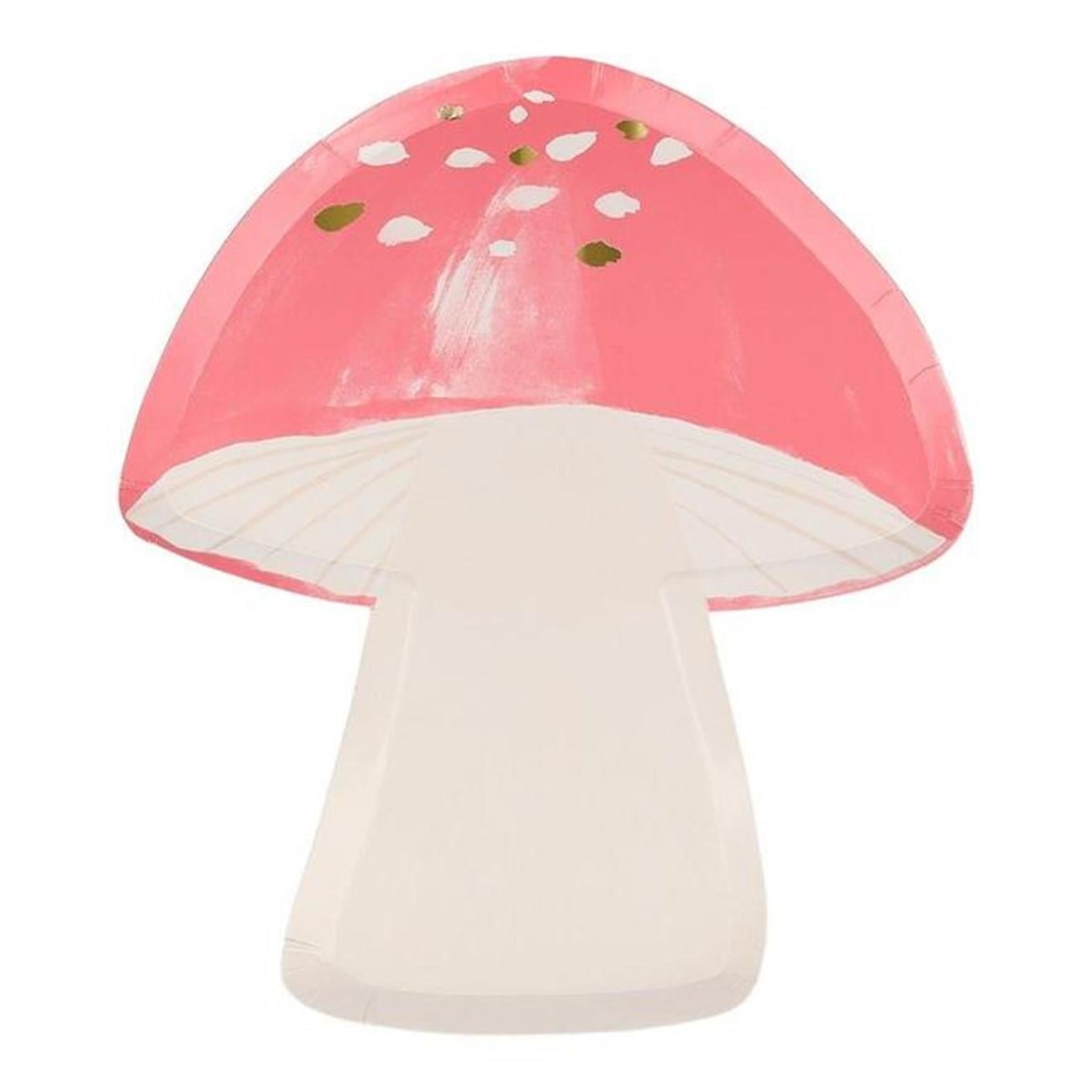 Meri Meri - Fairy Toadstool Plates - Perili Mantar Tabaklar - 8'li