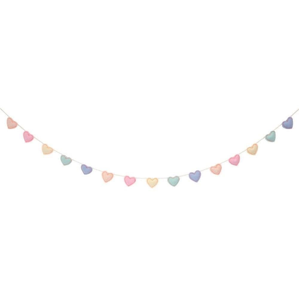 Meri Meri - Felt Heart Garland - Kalpli Asılan Süs