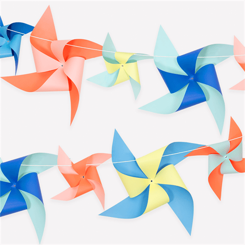 Meri Meri - Giant Pinwheel Garland Kit - Dev Rüzgar Gülü Asılan Süs Kiti