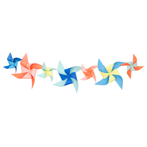 Meri Meri - Giant Pinwheel Garland Kit - Dev Rüzgar Gülü Asılan Süs Kiti