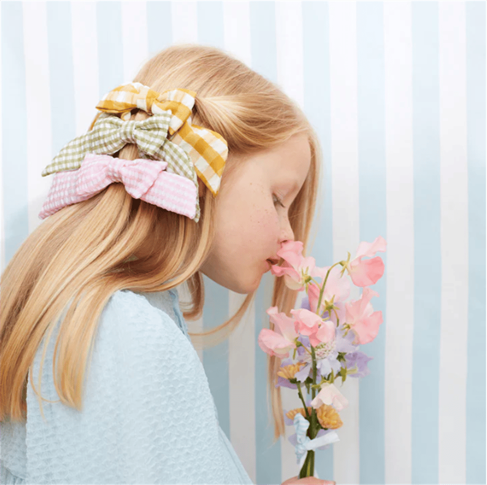 Meri Meri - Gingham Hair Bows - Pötikareli Saç Aksesuarı