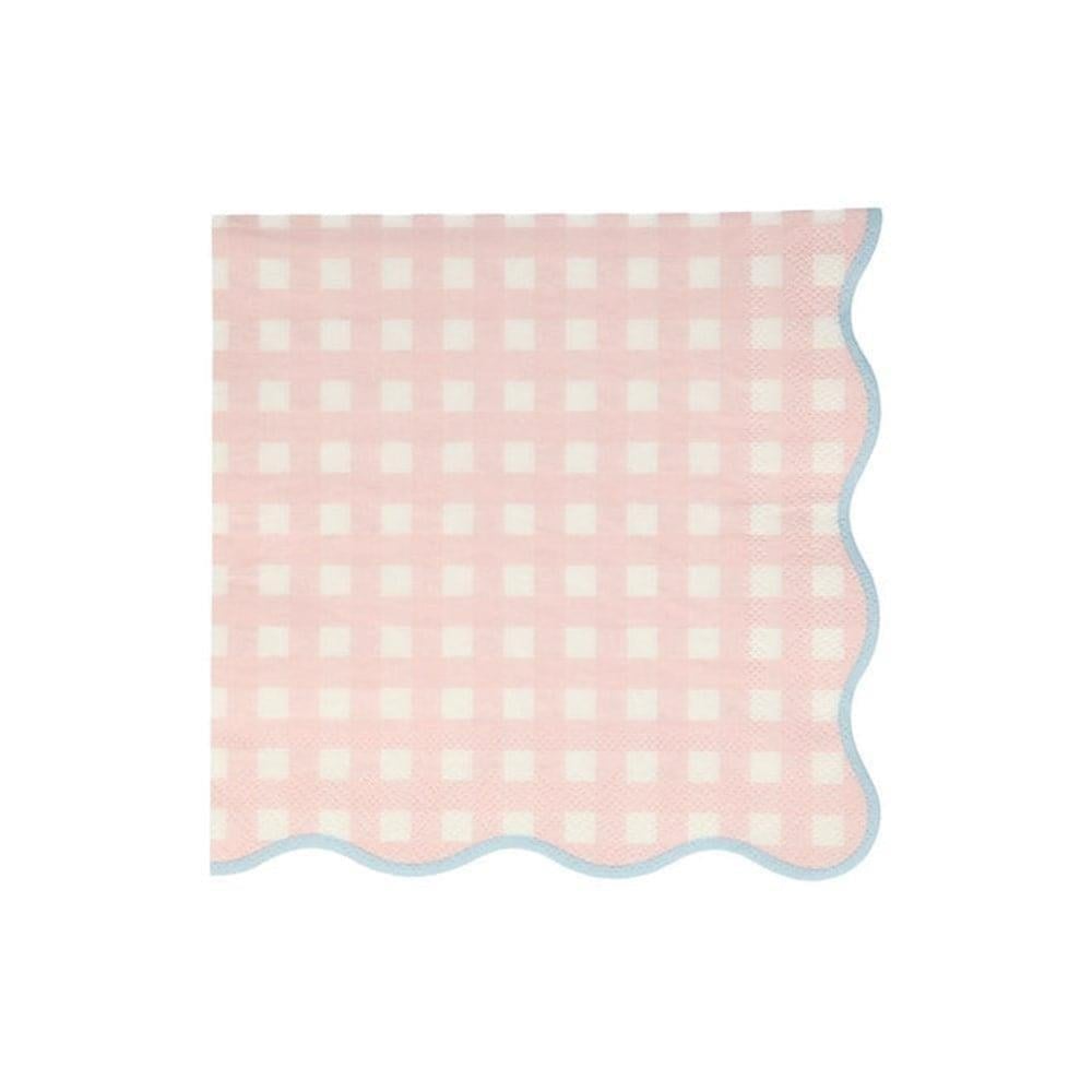 Meri Meri - Gingham Napkins - Damalı Peçeteler - L - 20'Li