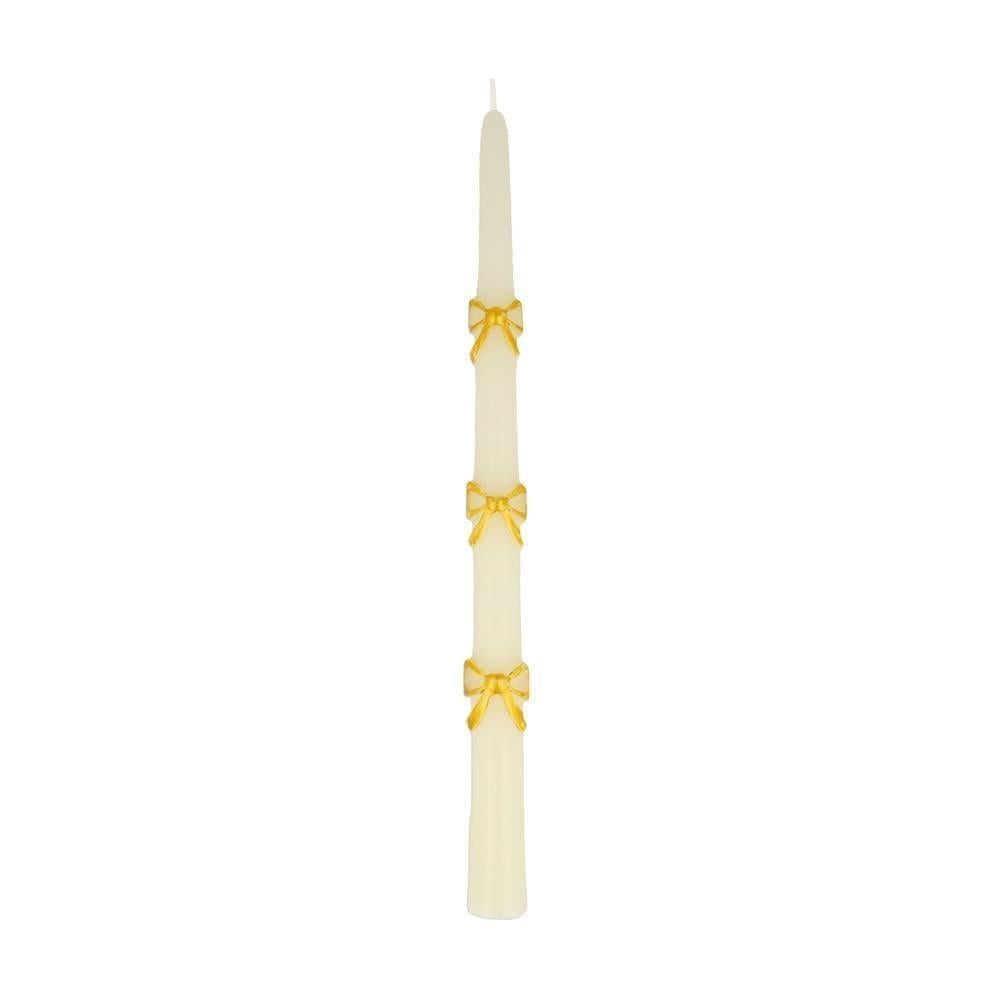 Meri Meri - Gold Bow Taper Candles - Altın Kurdele Detaylı Mumlar (2'Li)
