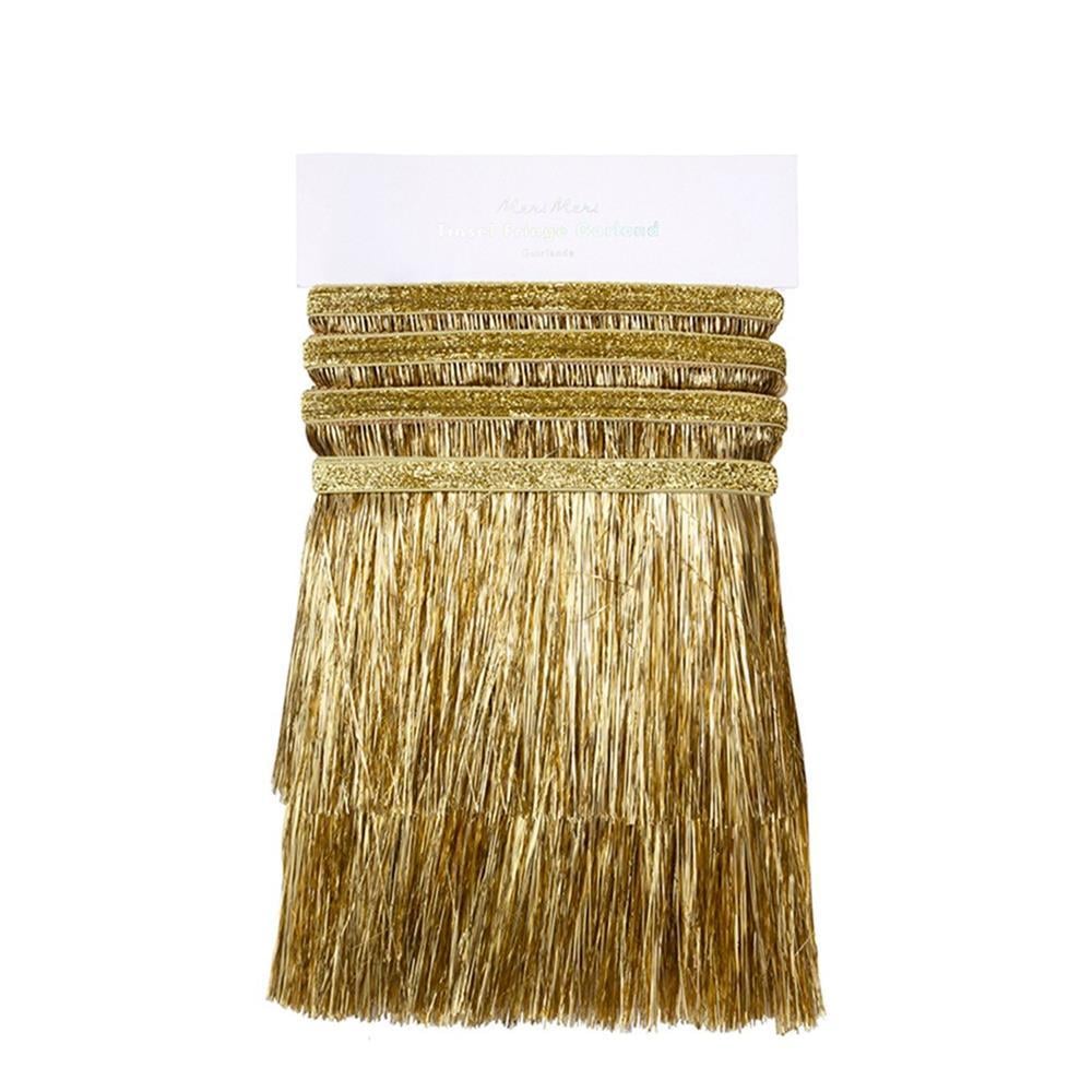 Meri Meri - Gold Tinsel Fringe Garland - Altın Püsküllü Asılan Süs