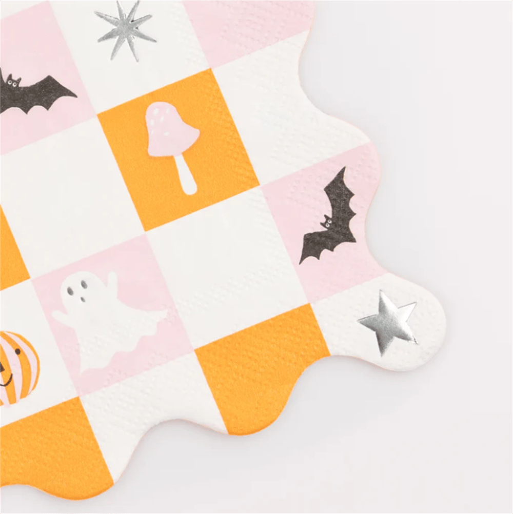 Meri Meri - Groovy Halloween Icon Large Napkins - Cadılar Bayramı Karakterli Peçeteler (L) (16'lı)