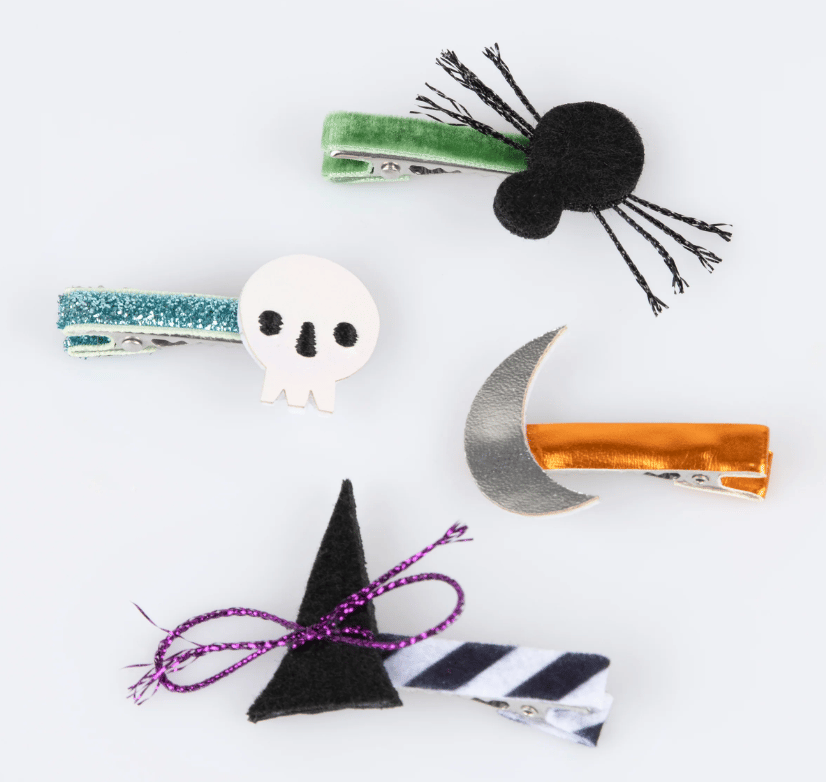 Meri Meri - Halloween Icons Hair Clips - Cadılar Bayramı Tokalar (8'li)