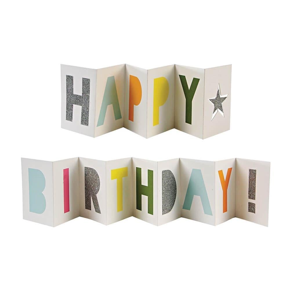 Meri Meri - Happy Birthday Card - Happy Birthday Tebrik Kartı