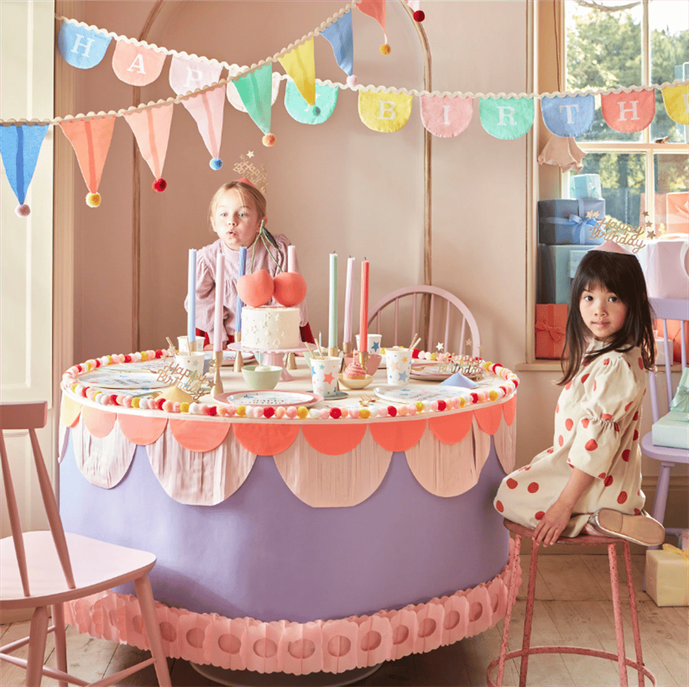 Meri Meri - Happy Birthday Fabric Garland - Happy Birthday Kumaş Asılan Süs