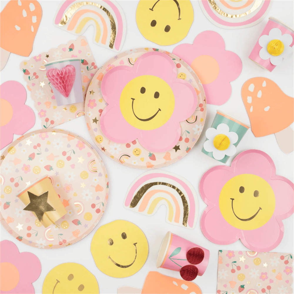 Meri Meri - Happy Icons Cups - Mutlu Yüzler Bardaklar (X8)