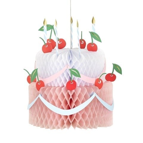 Meri Meri - Honeycomb Birthday Cake Decoration - Petek Doğum Günü Pasta Süsü