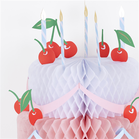 Meri Meri - Honeycomb Birthday Cake Decoration - Petek Doğum Günü Pasta Süsü