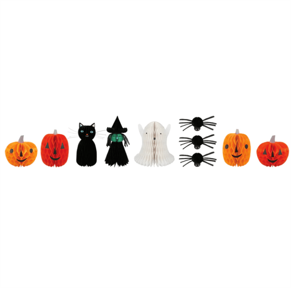 Meri Meri - Honeycomb Halloween Characters - Hallweeon Karakterleri (10'Lu)