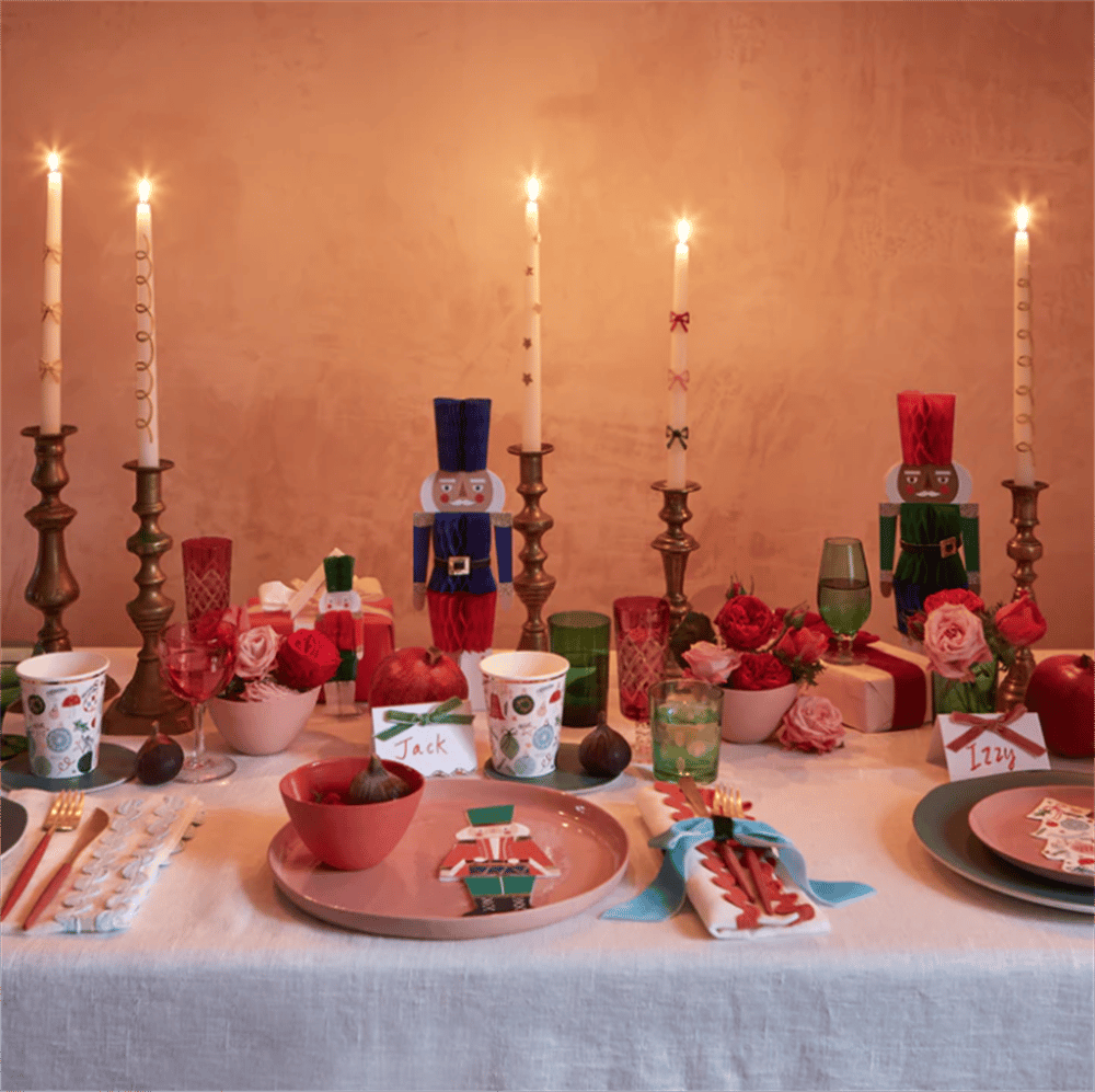 Meri Meri - Honeycomb Nutcracker Decorations - Nutcracker Dekorlar (3'lü)