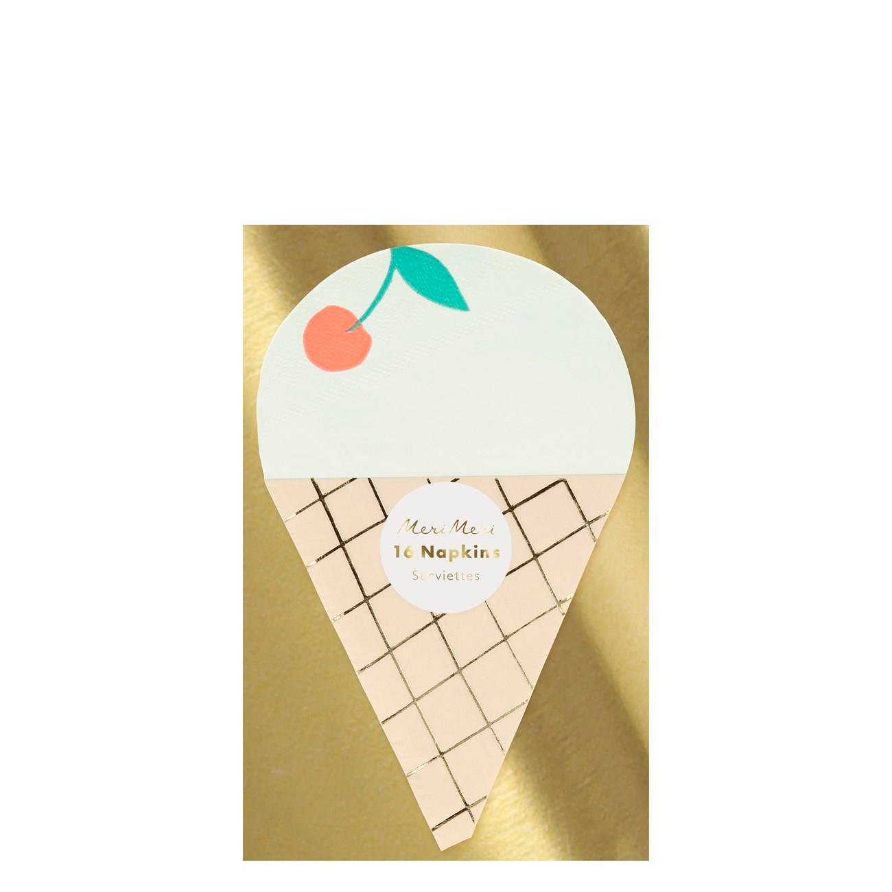 Meri Meri - Ice Cream Napkins - Dondurma Peçete - 16'lı