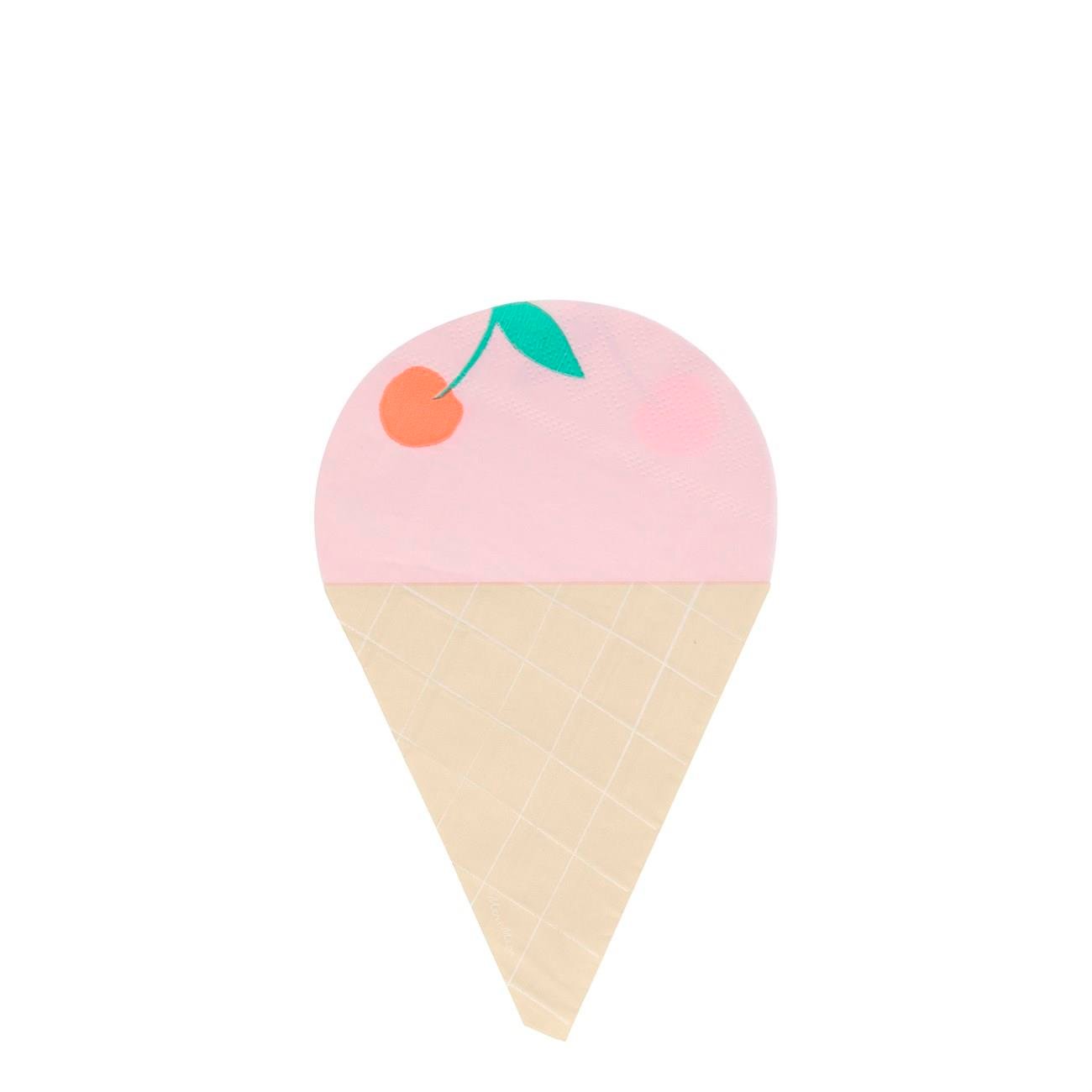 Meri Meri - Ice Cream Napkins - Dondurma Peçete - 16'lı