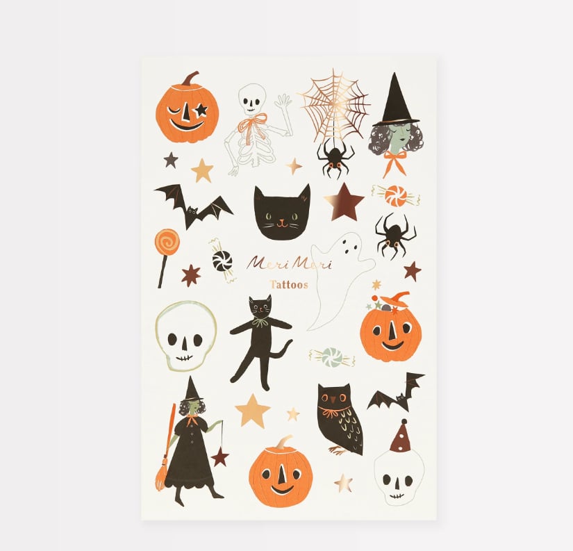 Meri Meri - It's Halloween! Temporary Tattoos - Cadılar Bayramı Geçici Dövme