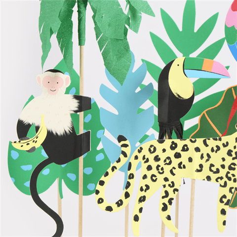Meri Meri - Jungle Jamboree Cake Toppers - Jungle Jamboree Pasta Süsü