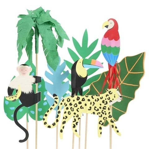 Meri Meri - Jungle Jamboree Cake Toppers - Jungle Jamboree Pasta Süsü