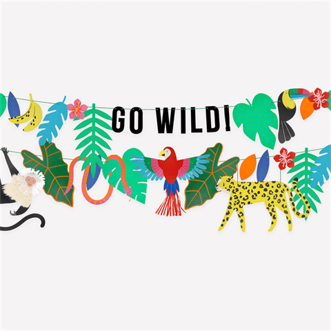 Meri Meri - Jungle Jamboree Garland Set - Jungle Jamboree Asılan Süs Seti