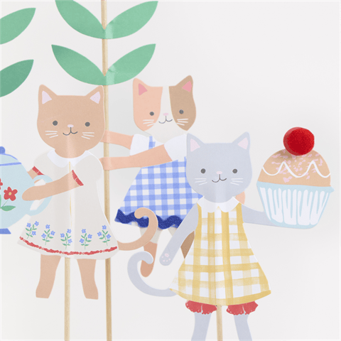 Meri Meri - Kitten Club Cake Toppers - Yavru Kedi Pasta Süsleri