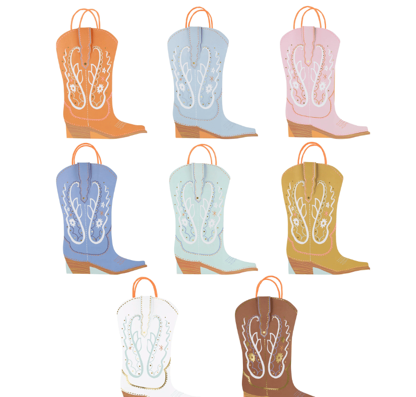 Meri Meri - Kovboy Hediye Çantaları - 8 Adet