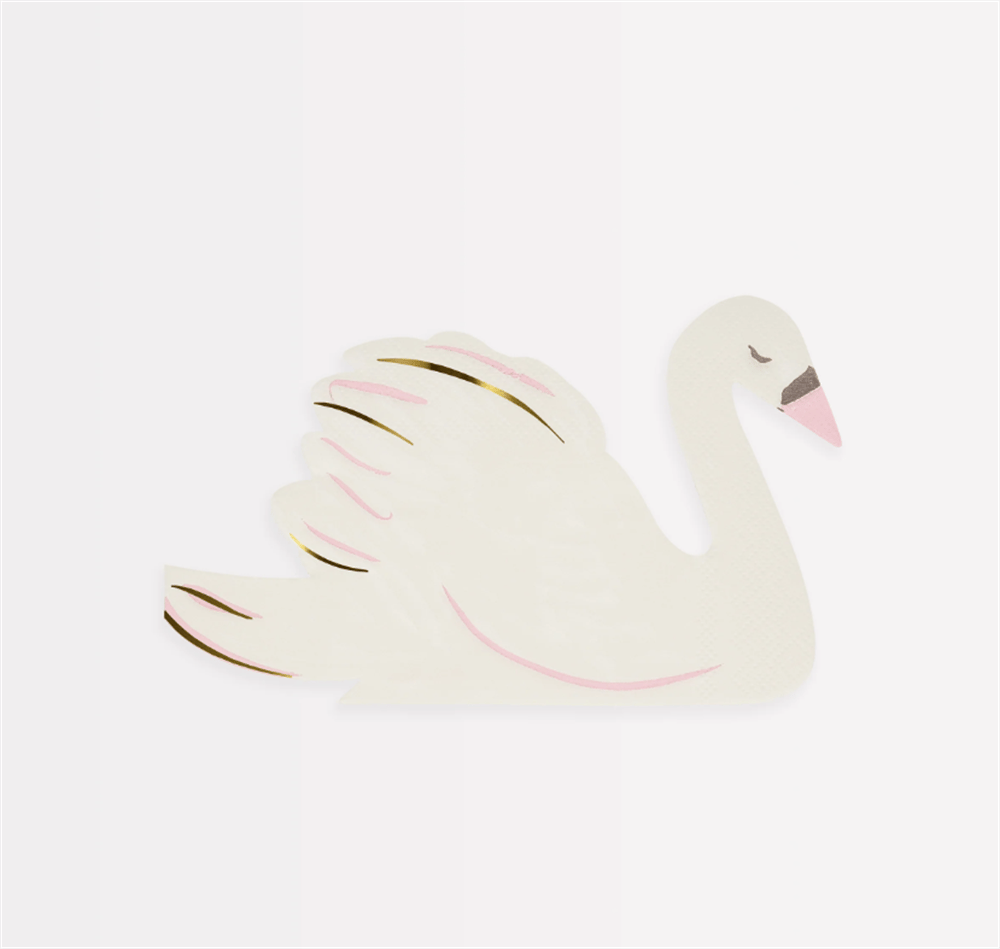 Meri Meri - Kuğu Şekilli Peçete - 16 Adet