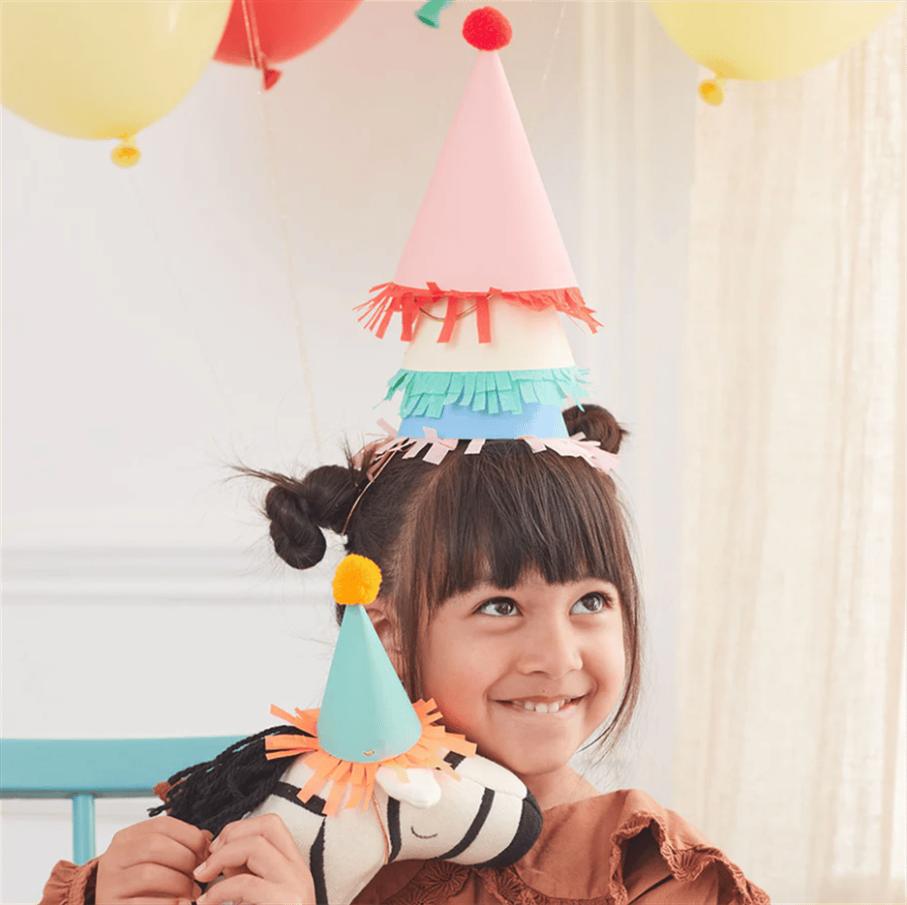 Meri Meri - Large Party Hats - Pon Ponlu Parti Şapkaları (L)