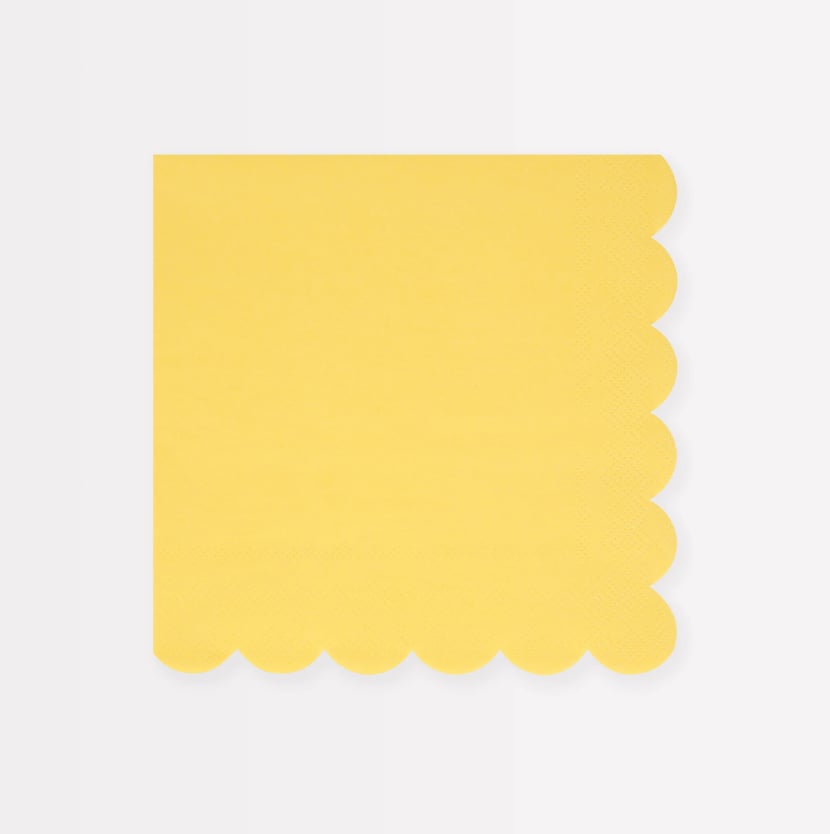 Meri Meri - Lemon Sherbert Large Napkins - Limon Sorbe Peçeteler (x16)