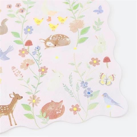 Meri Meri - Little Animals Large Napkins - Minik Hayvanlar Peçeteler - L - 16 Adet