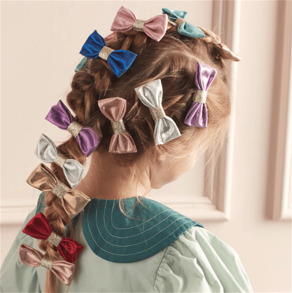Meri Meri - Lurex Hair Bows - Parıltılı Kurdele Tokalar (8'Li)