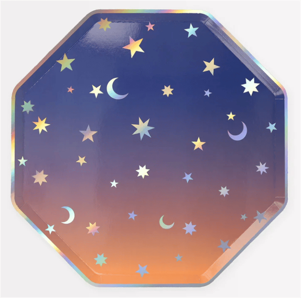 Meri Meri - Making Magic Star Dinner Plates - Make Magic Yıldızlı Tabaklar (L) (8'Li)