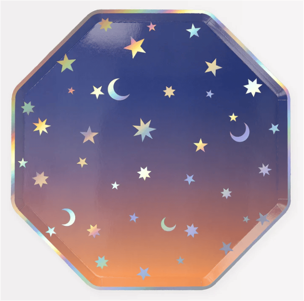 Meri Meri - Making Magic Star Dinner Plates - Make Magic Yıldızlı Tabaklar (L) (8'li)