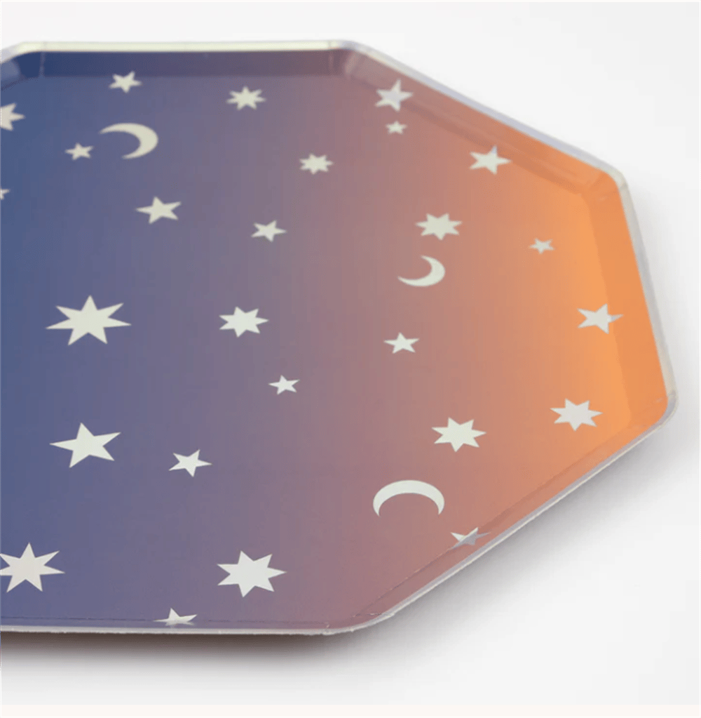 Meri Meri - Making Magic Star Dinner Plates - Make Magic Yıldızlı Tabaklar (L) (8'Li)